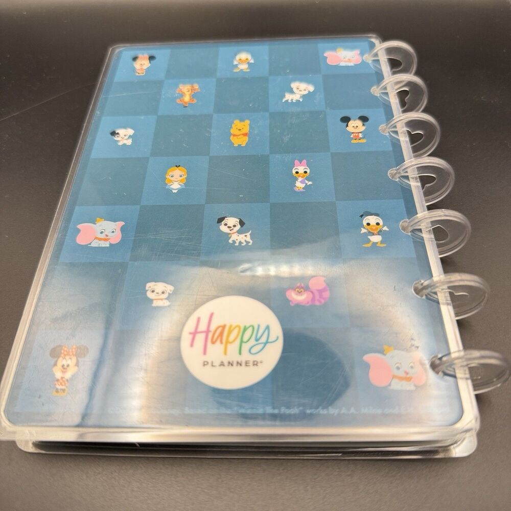 Happy Planner Disney Characters Autograph Book A5 Blue Checkered Disc-Bound - Picture 6 of 6